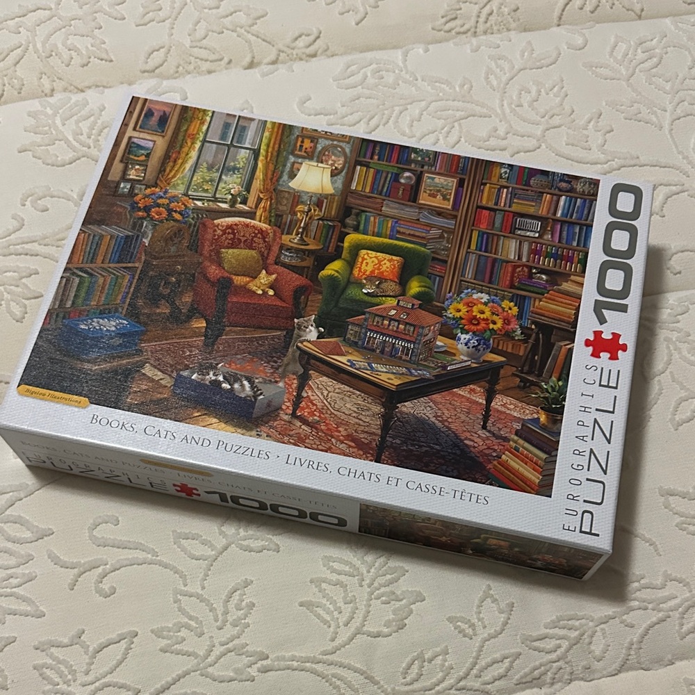 Books, Cats and Puzzles 1000-Piece Puzzle